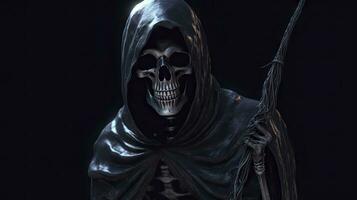 Scary Grim Reaper Illustration for Halloween photo