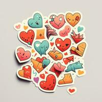 Animated Valentine Heart Stickers for Romantic Messaging photo