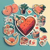 Animated Valentine Heart Stickers for Romantic Messaging photo