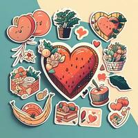 Animated Valentine Heart Stickers for Romantic Messaging photo