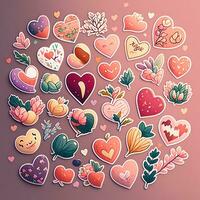 Animated Valentine Heart Stickers for Romantic Messaging photo