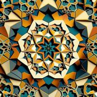 Geometric Kaleidoscope Pattern for Seamless Tile Design photo
