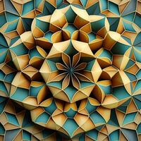 Geometric Kaleidoscope Pattern for Seamless Tile Design photo