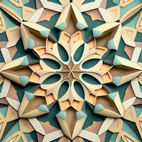 Pastel Geometric Kaleidoscope Pattern photo