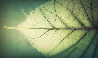 Ethereal Leaf Texture Background with Veins and Cells for Professional Use photo