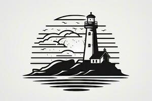 Minimalistic Lighthouse Graphic photo