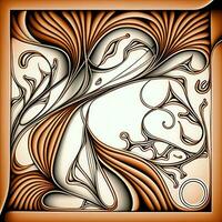 Beautiful Abstract Line Art Seamless Tile photo