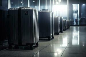 Travel in Style Luggage and Suitcases at the Airport photo