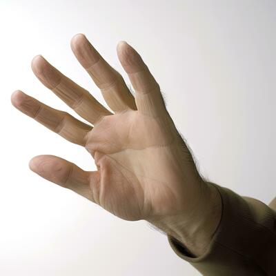 Inviting Gesture A Hand Demonstrating Come Here Motion on White ...