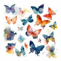 Lovely Cartoon Butterflies in Minimalist Style photo