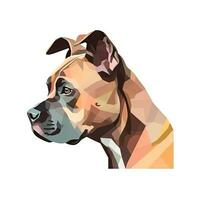 Minimalist Watercolor Painting of an American Staffordshire Terrier photo