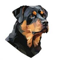 Minimalist Rottweiler Watercolor Painting on Soft Pastel Background photo