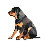 Minimalist Rottweiler Watercolor Painting on Soft Pastel Background photo