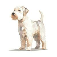 Soft Pastel Sealyham Terrier Watercolor Painting photo