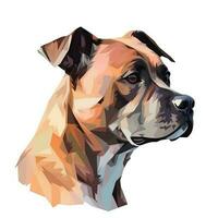 Soft Pastel Watercolor Painting of a Staffordshire Bull Terrier photo