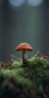 Mushroom Macro Photography with Minimalistic Depth of Field photo