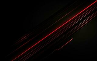 Ultra Minimalistic Red Lines PPT Background on Simple Black Paper photo