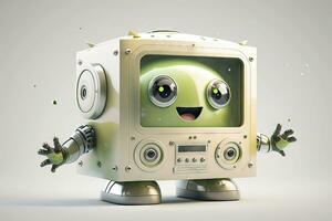 Happy Smiling Robot for Modern Website Design photo