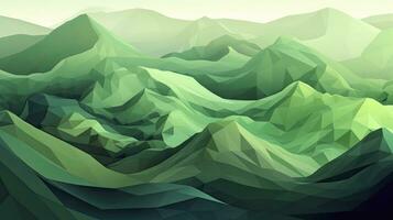 Contemporary Green Mountain Landscape Wallpaper Background photo