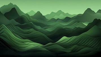 Abstract Green Mountain Landscape Wallpaper Background photo