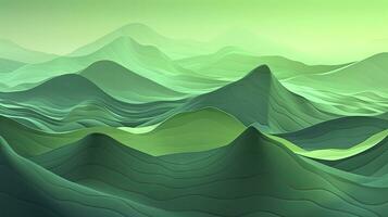 Abstract Green Mountain Landscape Wallpaper Background photo