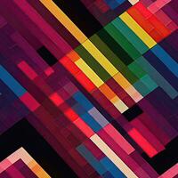 Colorful Music Notes on Dark Background Repeating Pattern photo