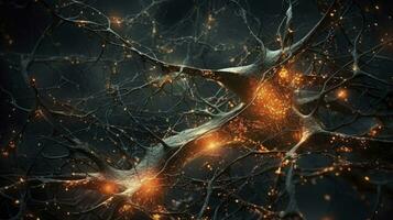 neuronal red en acción un futurista tecnología concepto foto