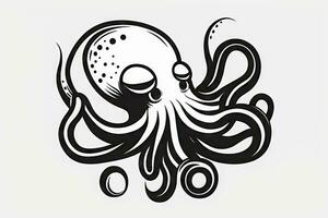 Minimal Style Octopus Graphic photo