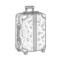 Travel in Style with a Chic Suitcase Simple Line Drawing of Luggage and Travel Baggage Concept photo