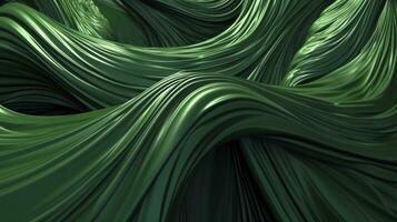 Organic Green Lines Twirling in Abstract Design photo