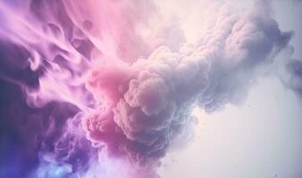 Soft Ethereal Dreamy Pastel Smoke Background with Copy Space photo