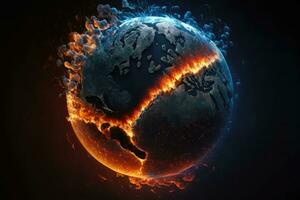 Apocalyptic Earth on Fire photo