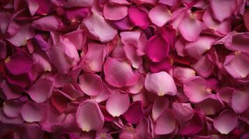 Romantic Pink Rose Petals Background for Valentines Day photo