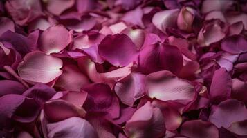 Romantic Pink Rose Petals Background for Valentines Day photo