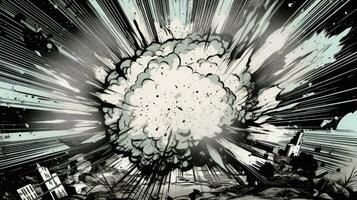 Dynamic Comic Book Background with Explosive Power Effects photo