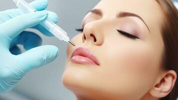 Professional Lip Augmentation Procedure in Salon photo