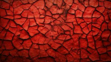 Luxurious Red Cracked Wall Texture Background for Technology and Fashion photo