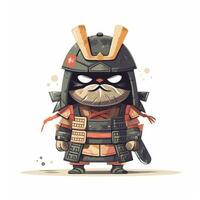 minimalista samurai bebé personaje ilustración foto