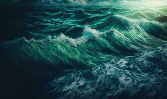 Ethereal Deep Sea Waves Texture for Professional Backgrounds photo