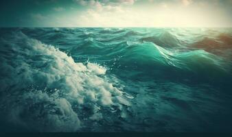 Ethereal Deep Sea Waves Texture for Professional Backgrounds photo