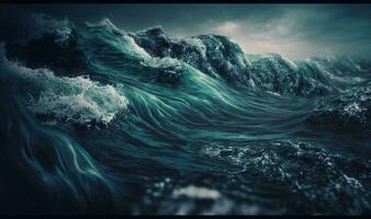 Ethereal Deep Sea Waves Texture for Professional Backgrounds photo