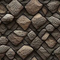 Aztec Stone Wall Texture for Seamless Backgrounds photo