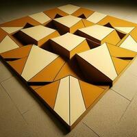 Geometric Seamless Tile Pattern Inspired by Piet Mondrian photo