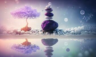 Soft Ethereal Dreamy Background for Mind and Body Balance photo