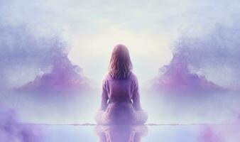 Soft Ethereal Dreamy Background for Mind and Body Balance photo