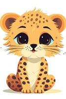 Sweet Baby Cheetah Illustration photo