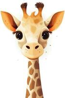 Sweet Baby Giraffe Illustration photo