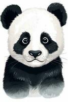 Sweet Baby Panda Illustration photo