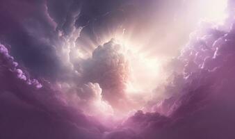 Ethereal Sky Background with Soft Colors and Copy Space photo