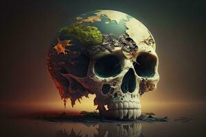 Gothic Skull in a Dark World photo